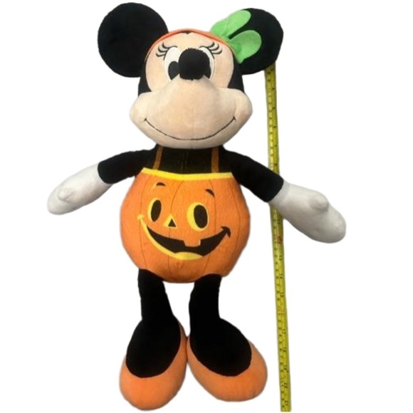 Disney Minnie Mouse Halloween Pumpkin 20" Plush Stuffed Animal Jack O’Lantern - Picture 2 of 3